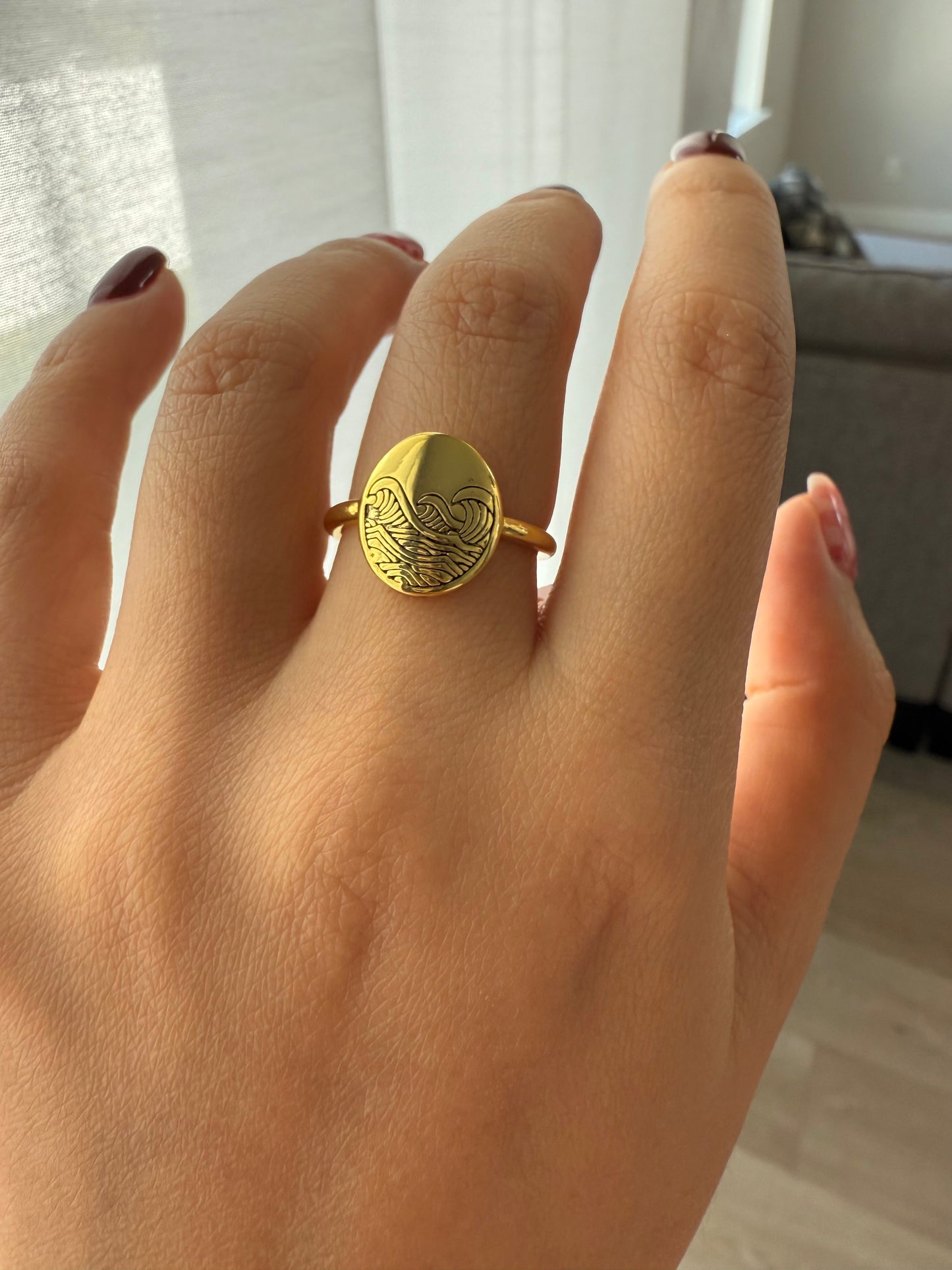 Ocean vibes gold ring