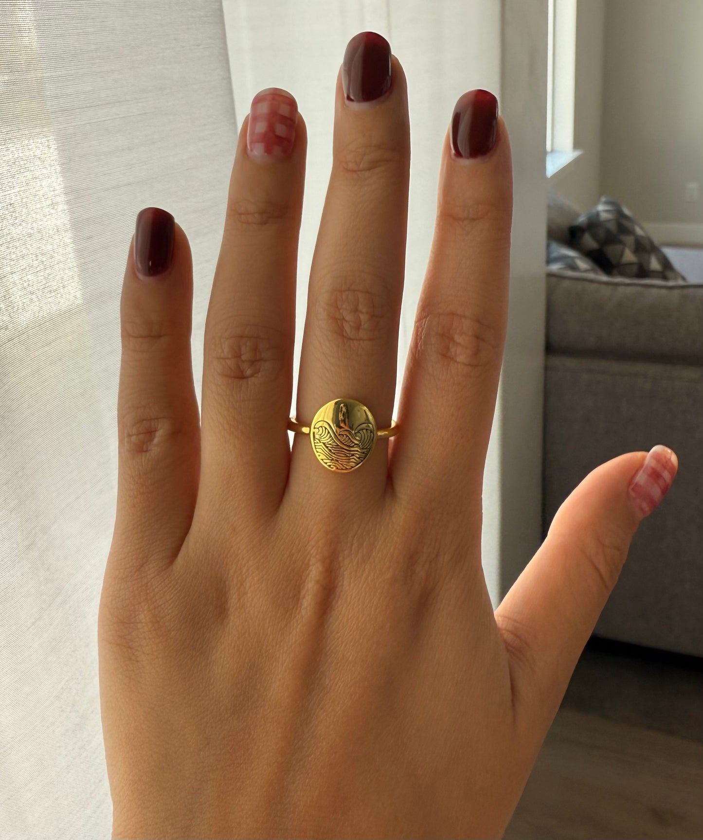 Ocean vibes gold ring