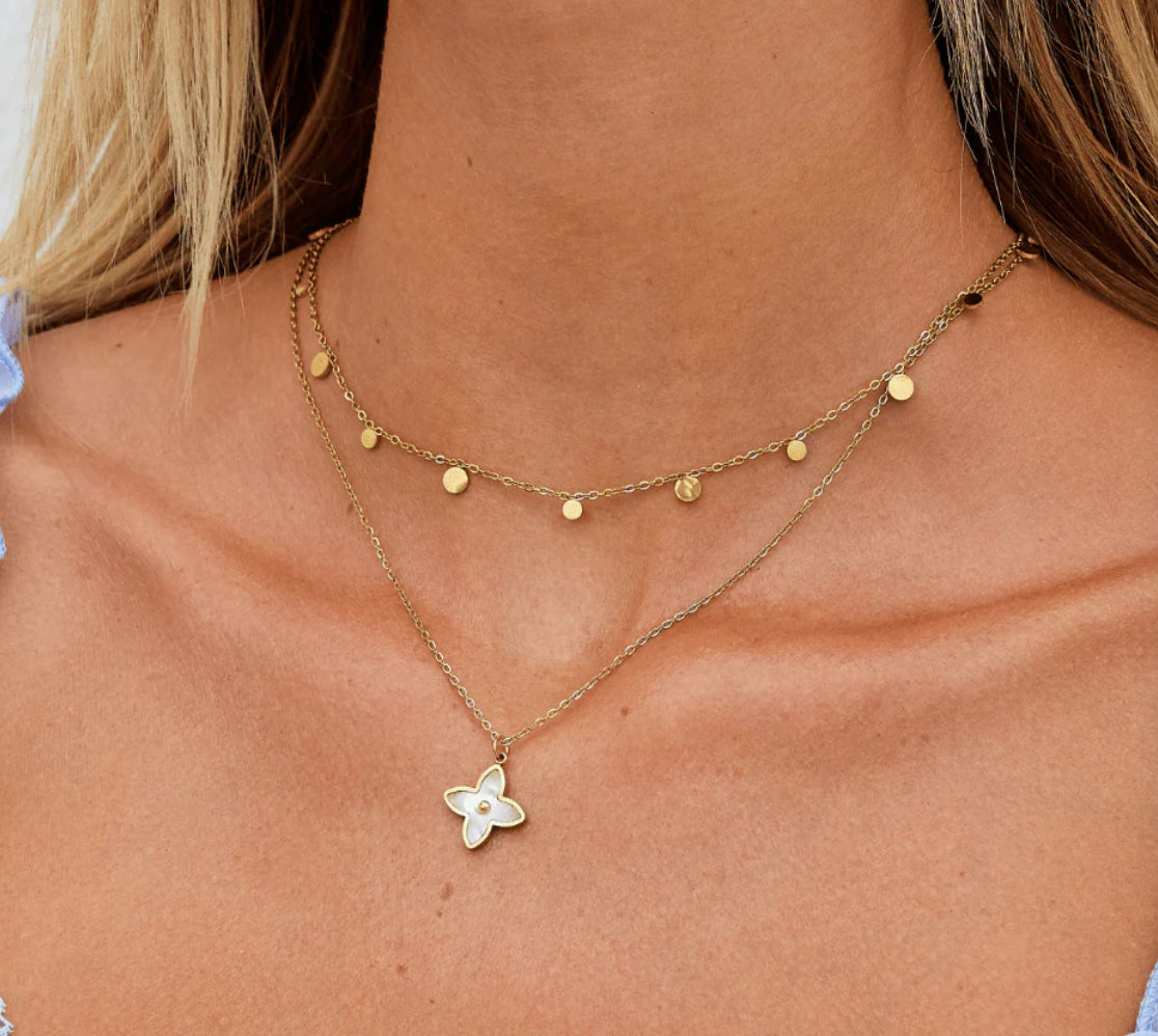 Cindy Gold Droplet Necklace