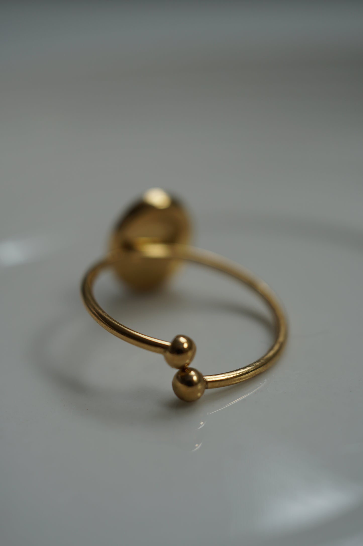 Elegant Mauve Rose Adjustable Ring