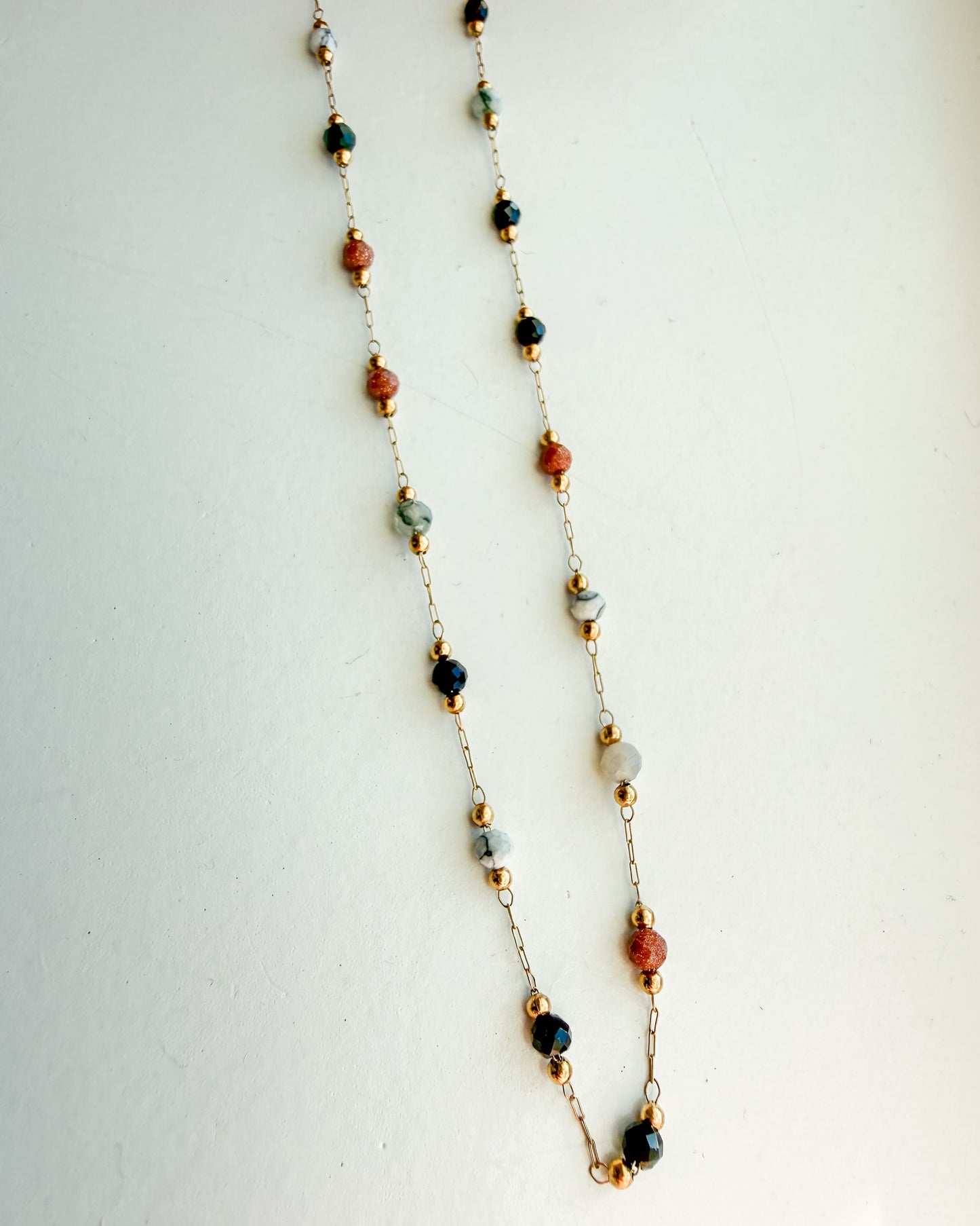 Linda Beaded Stone Necklace
