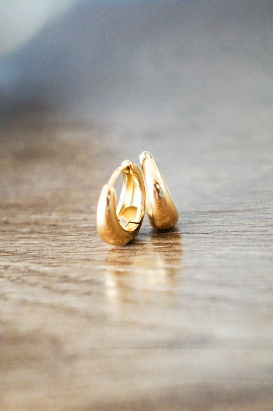 Chunky Gold Hoop Earrings