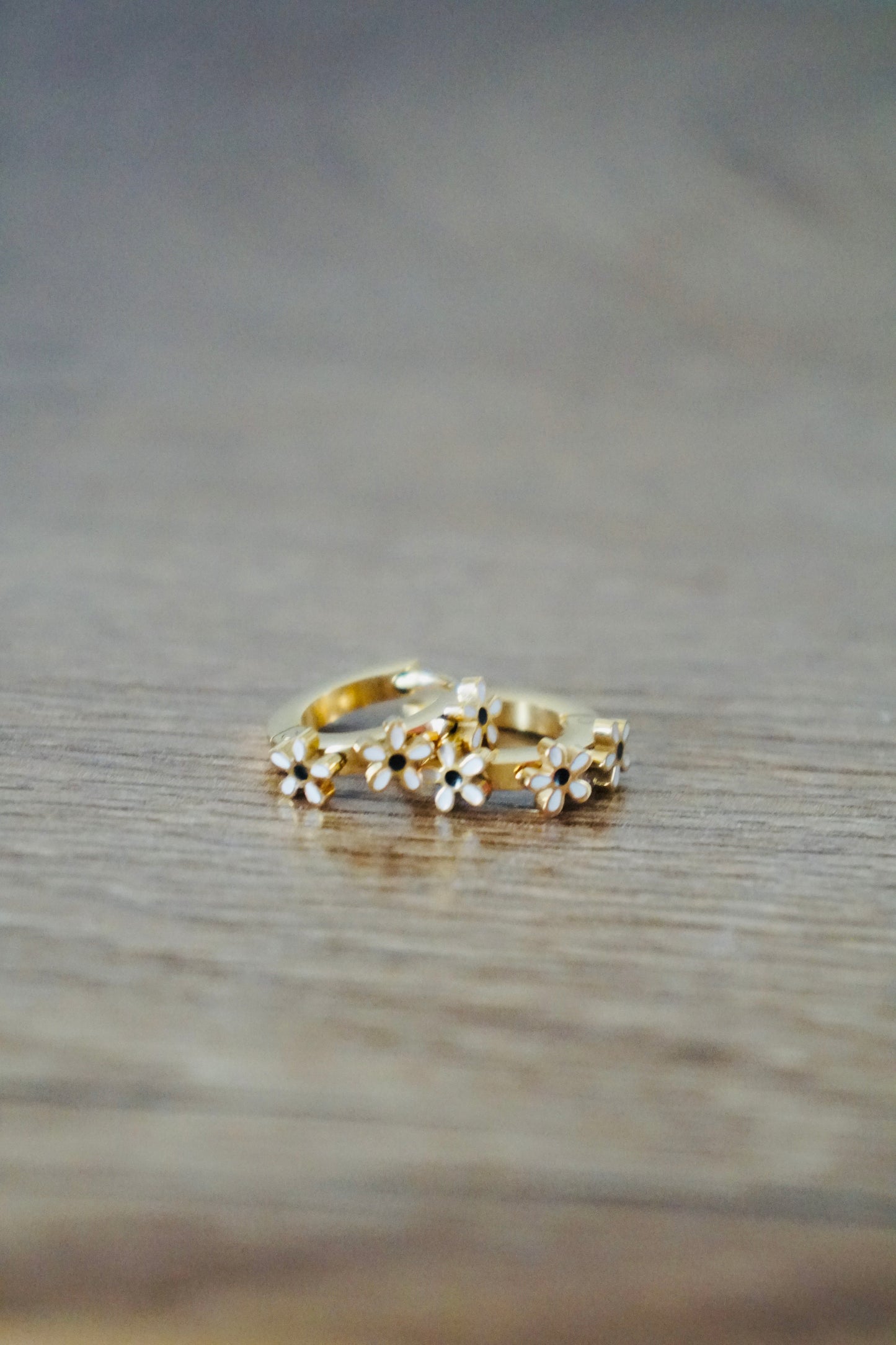 3D Daisy Bloom Hoop Earrings