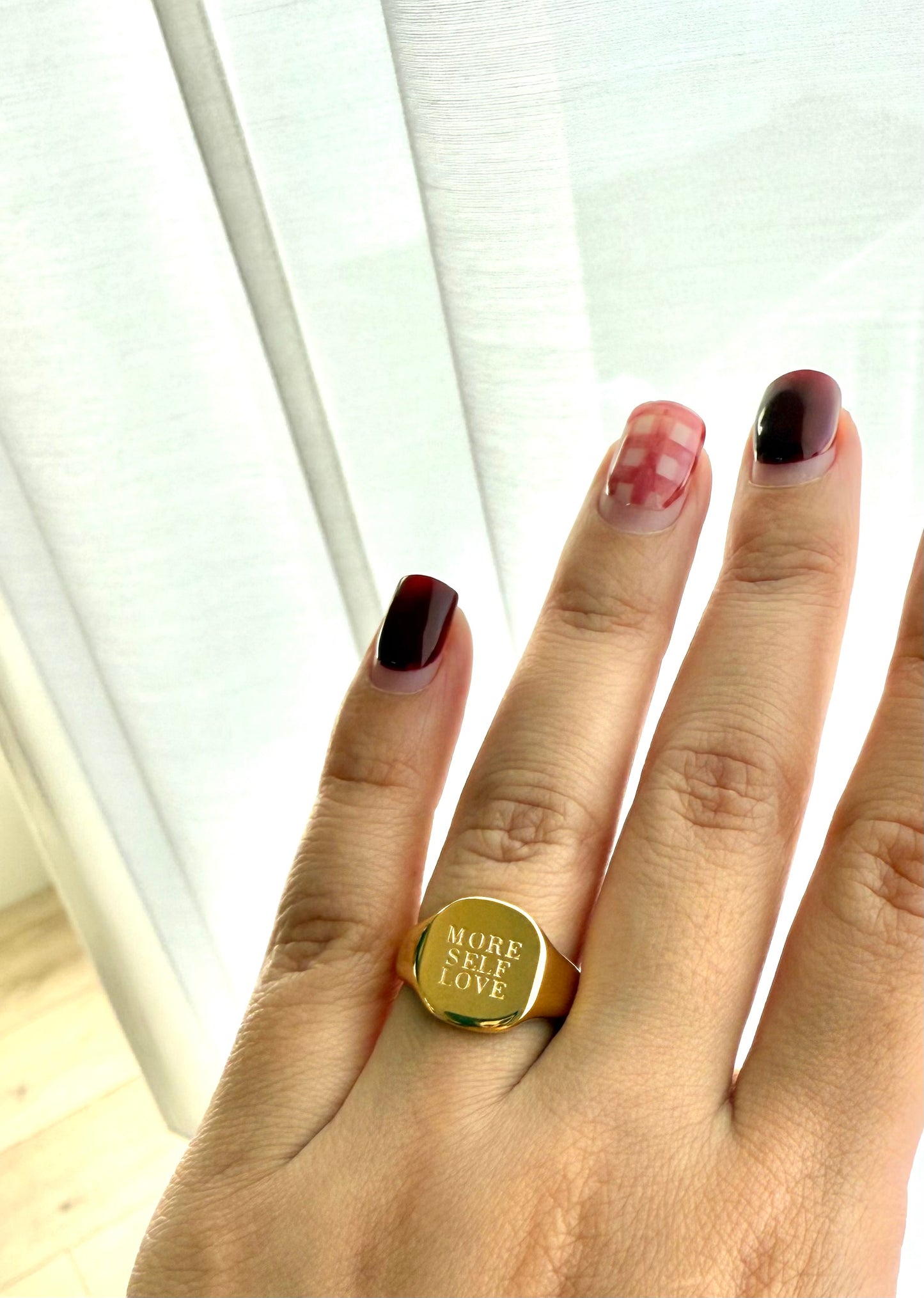 More Self Love gold ring