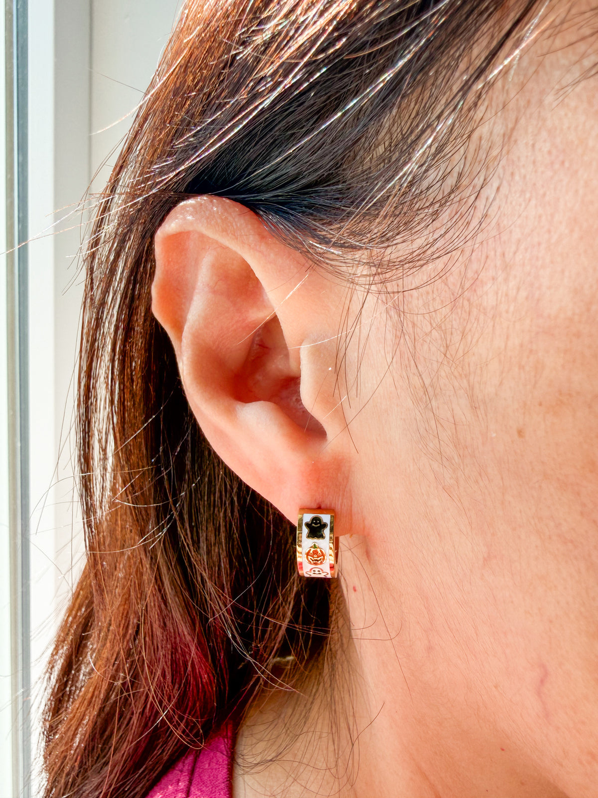 Halloween hoop earrings