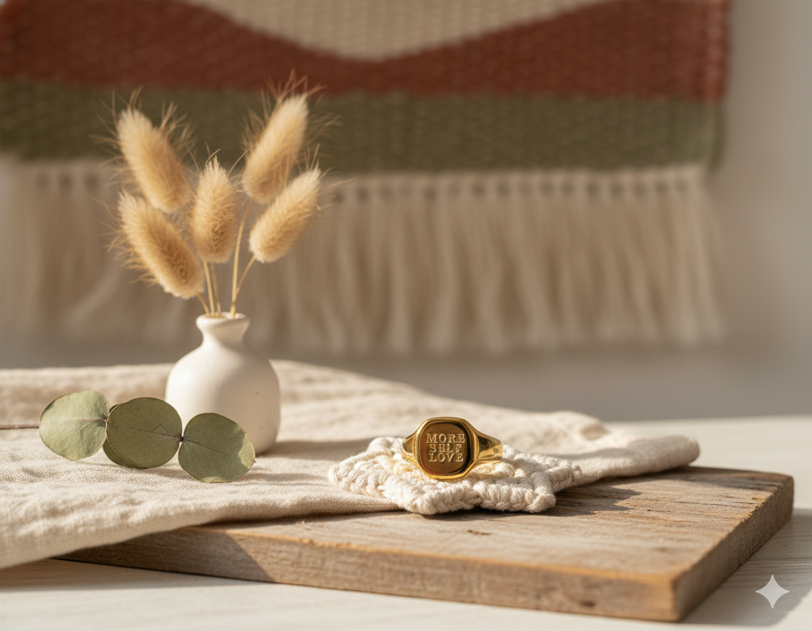 More Self Love gold ring