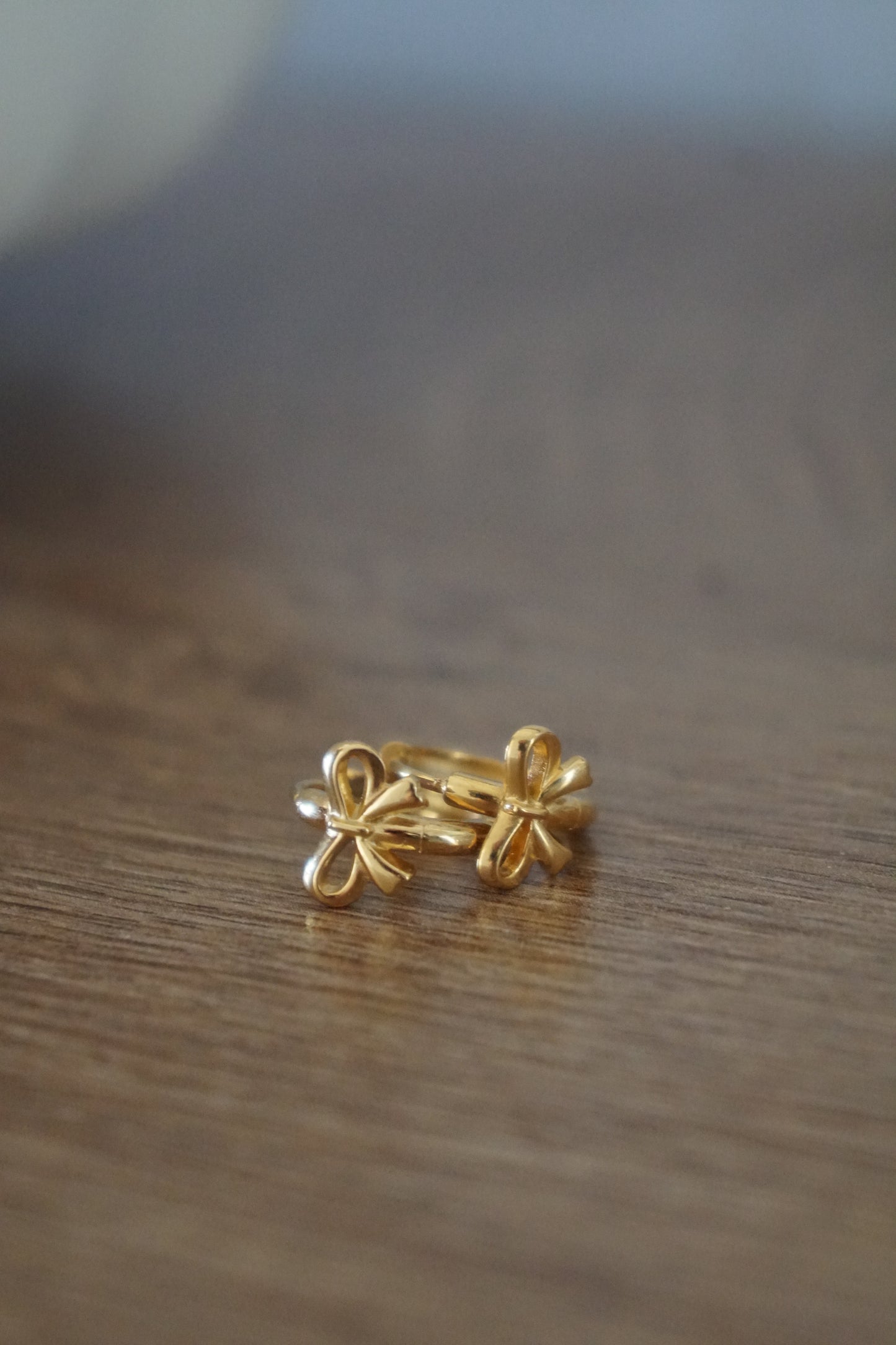 Little bow hoop earrings