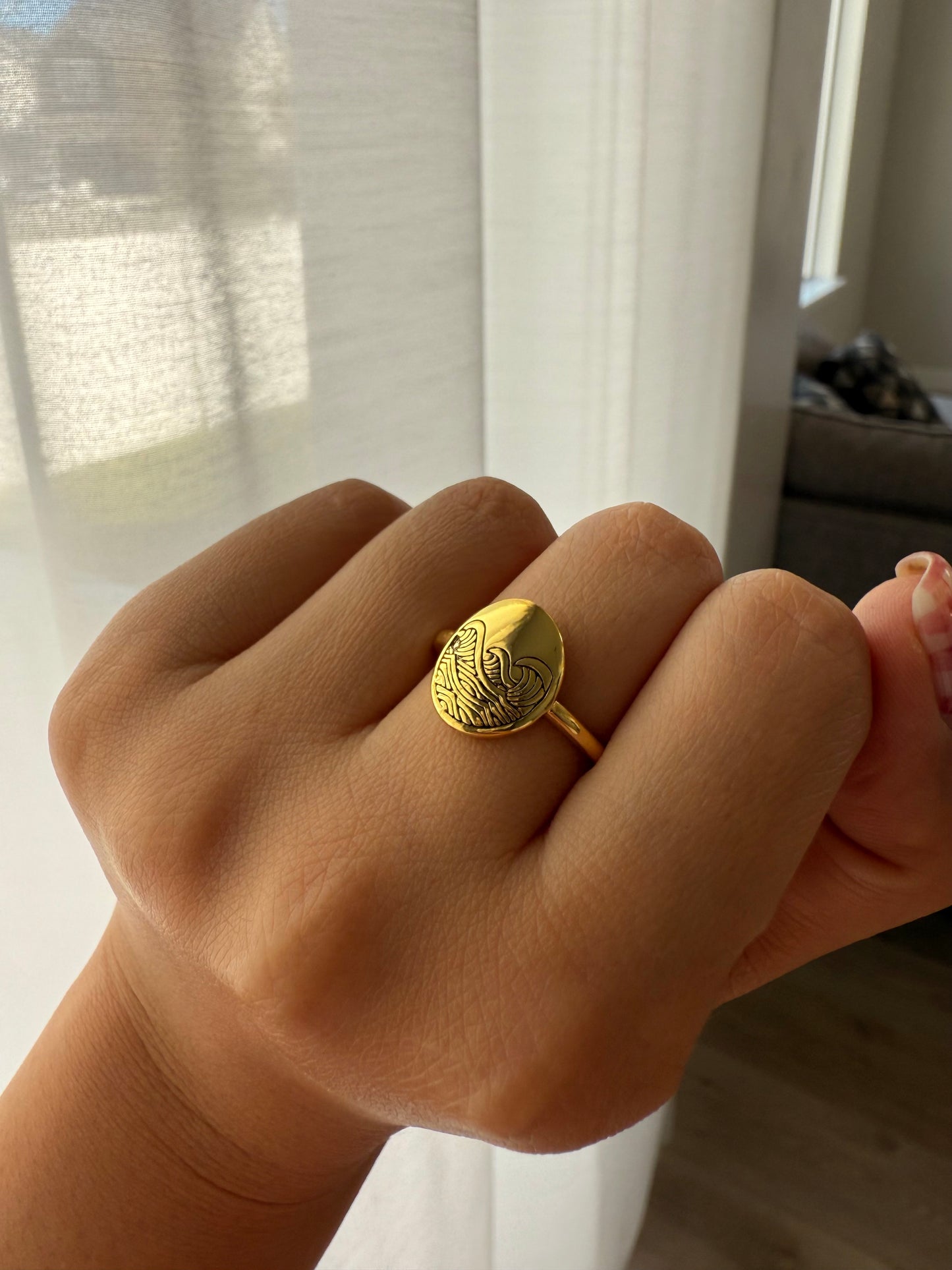 Ocean vibes gold ring