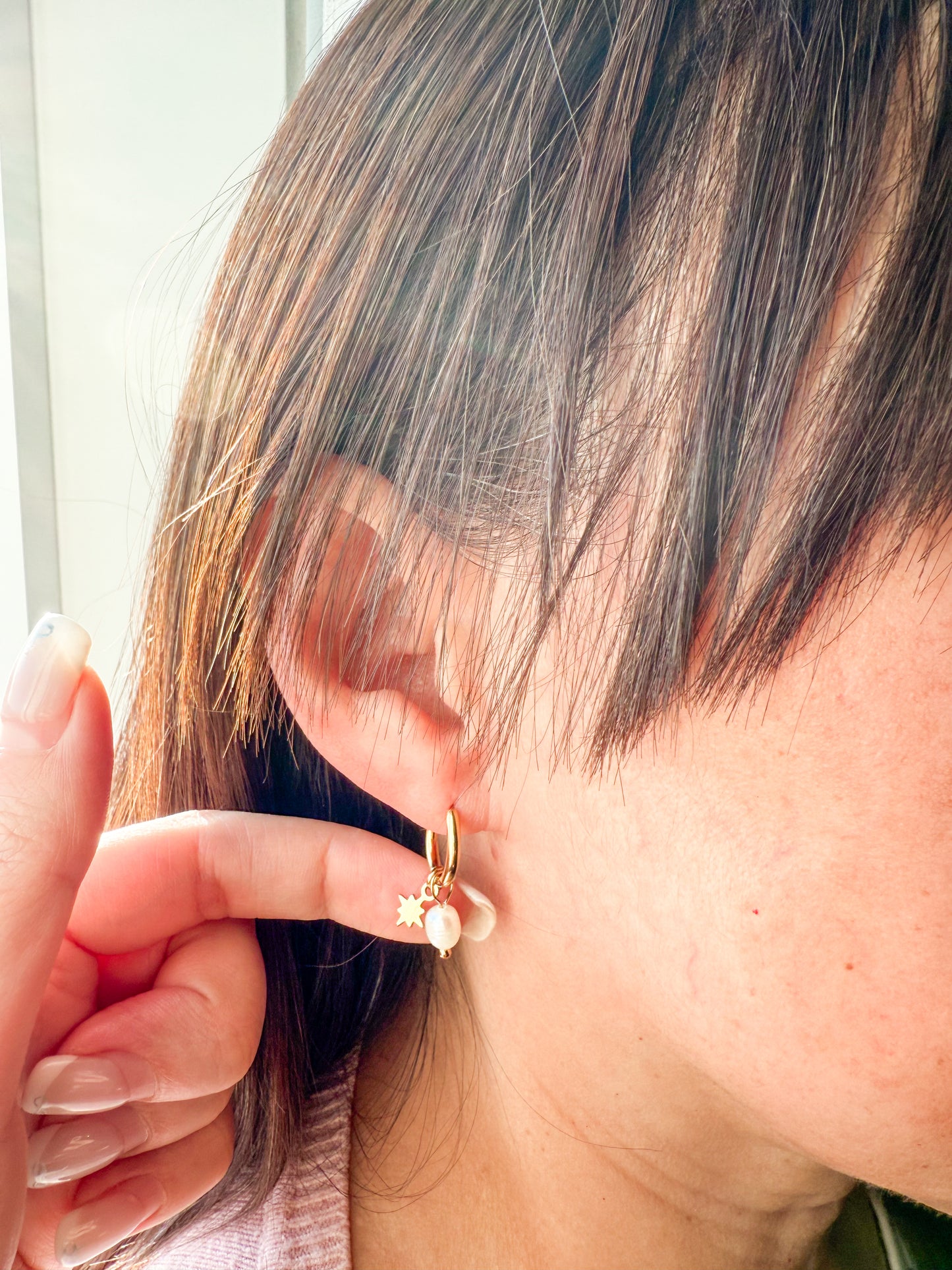 Pearl Star SS Earring