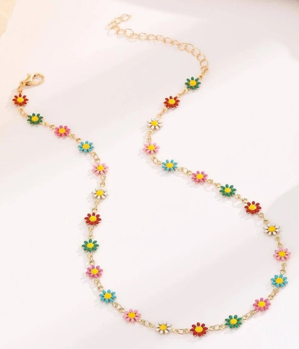 Daisy Gold Plated Necklace