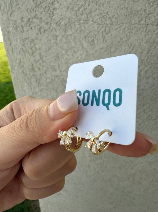 Bow hoops earrings 🎀